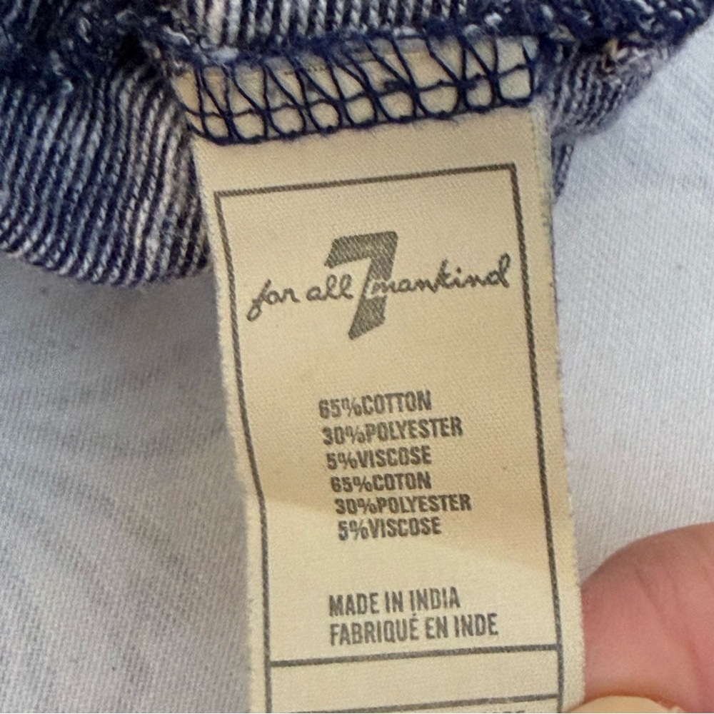 7 For All Mankind Baby Sleeper Jumpsuit with Embroidered Back Pockets 6/9 Month - Picture 7 of 7